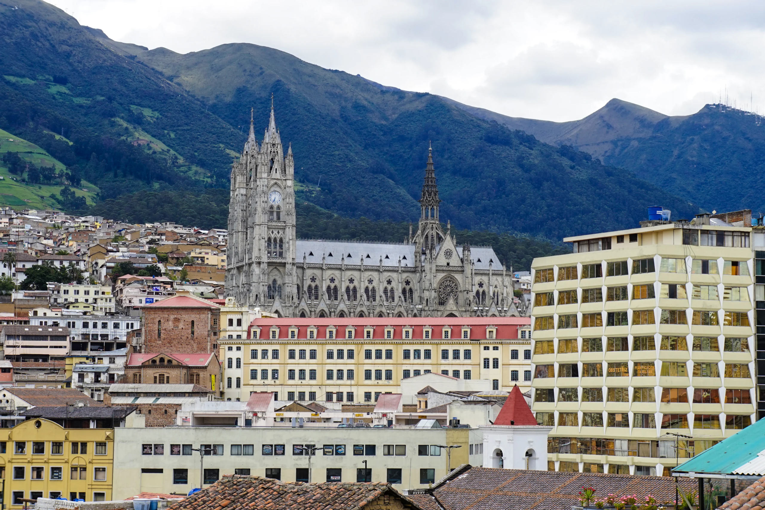 cityscape of quito ecuador with historic basilica - How to Plan the Perfect Ecuador & Galapagos Itinerary?